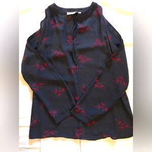 LOFT brand cold shoulder long sleeve blouse